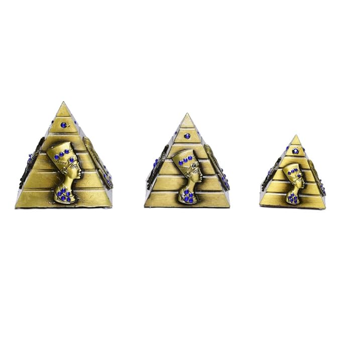 Egyptian Pyramid Decorative Showpiece Set | Ancient Pharaoh Pyramid Figurines for Home & Office Decor | Premium Collectible Gift Set