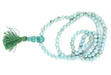 Natural Turquoise Mala Necklace (108 Beads) – Protection & Wisdom  | Healing Japa Mala with Tassel | Unisex Spiritual Jewelry