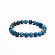 Natural Blue Apatite Crystal Bead Bracelet – Handmade Healing Stone Stretch Bracelet for Men & Women