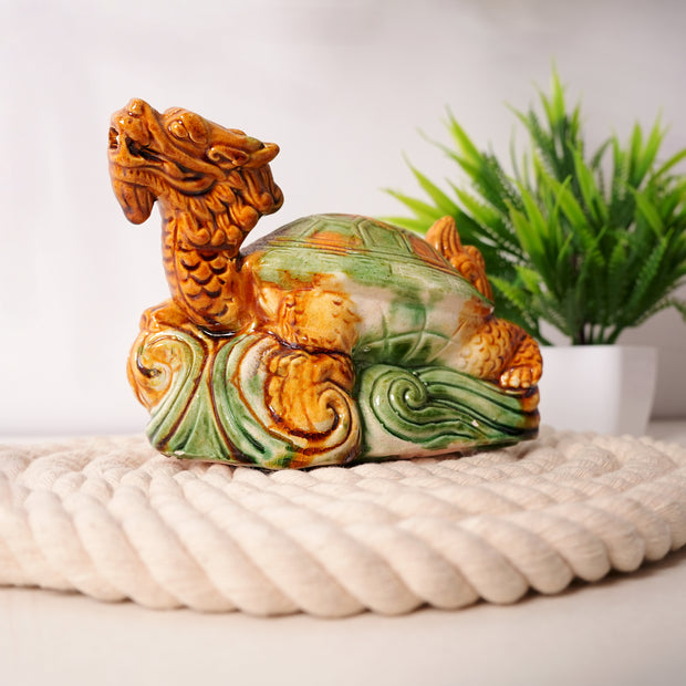 Dragon Turtle Figurine – Feng Shui Wealth & Protection Home Decor