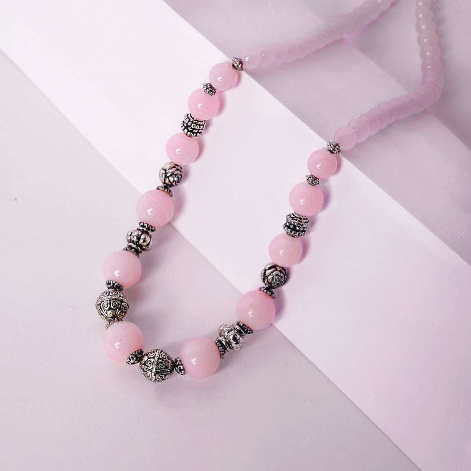 Pink Graduation Necklace | Elegant Handmade Necklace for Women | LaSoul Stones