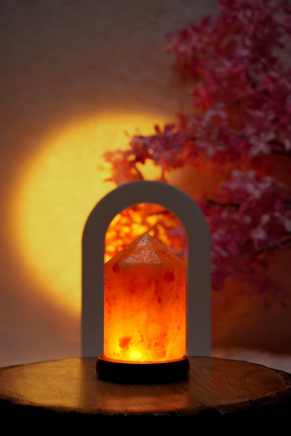 Natural Himalayan Salt Crystal Lamp – Warm Ambient Night Light for Home Décor, Meditation & Relaxation