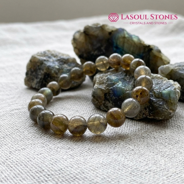 Natural Smoky Quartz Bracelet – Grounding & Protection Stone for Calm Mind, Emotional Balance, Focus & Positive Energy