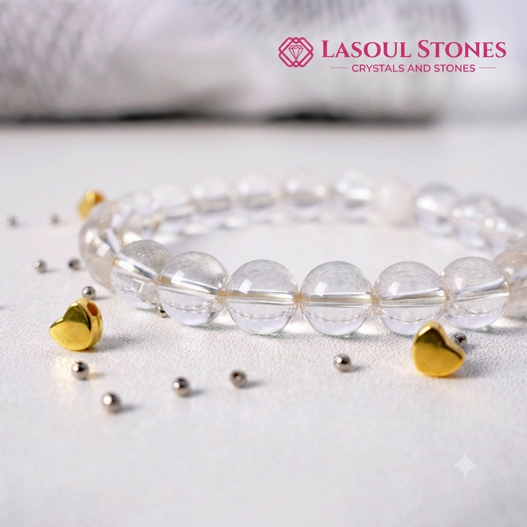 Pure Clarity Clear Quartz Bracelet | Natural Crystal for Focus, Positivity & Energy