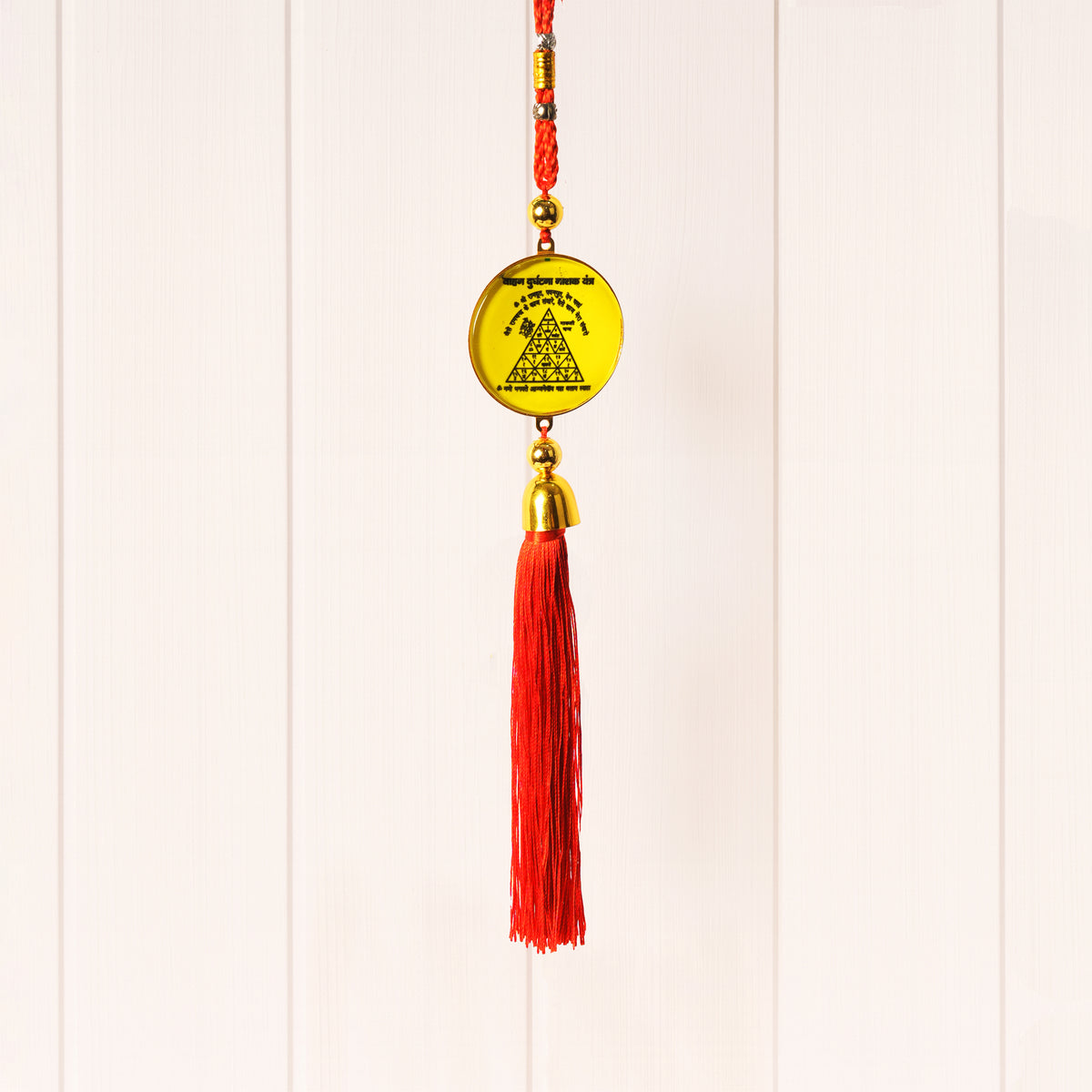 🚗 Divine Vehicle Protection Yantra Hanging | Golden Spiritual Wall & Door Decor | Positive Energy Home Decor