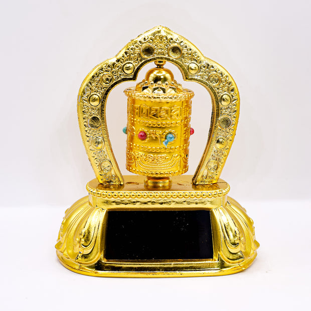 Solar Rotating Tibetan Buddhist Prayer Wheel – Rotating Mantra Wheel Idol for Home, Office and Car