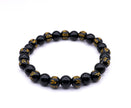 Black Tibetan Om Mani Padme Om Bracelet | Spiritual Mantra Beaded Bracelet for Men & Women | Stylish Meditation & Healing Bracelet