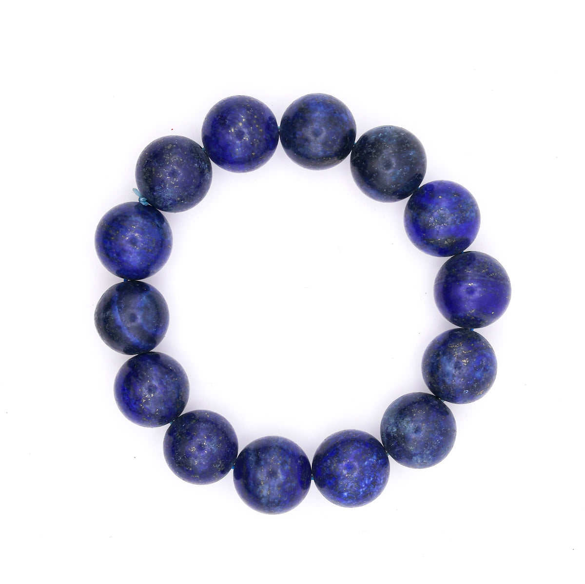 Natural Lapis Lazuli Power Bracelet (14mm) for Wisdom, Clarity, Confidence & Focus I Unisex Bracelet