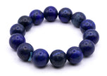 Natural Lapis Lazuli Power Bracelet (14mm) for Wisdom, Clarity, Confidence & Focus I Unisex Bracelet
