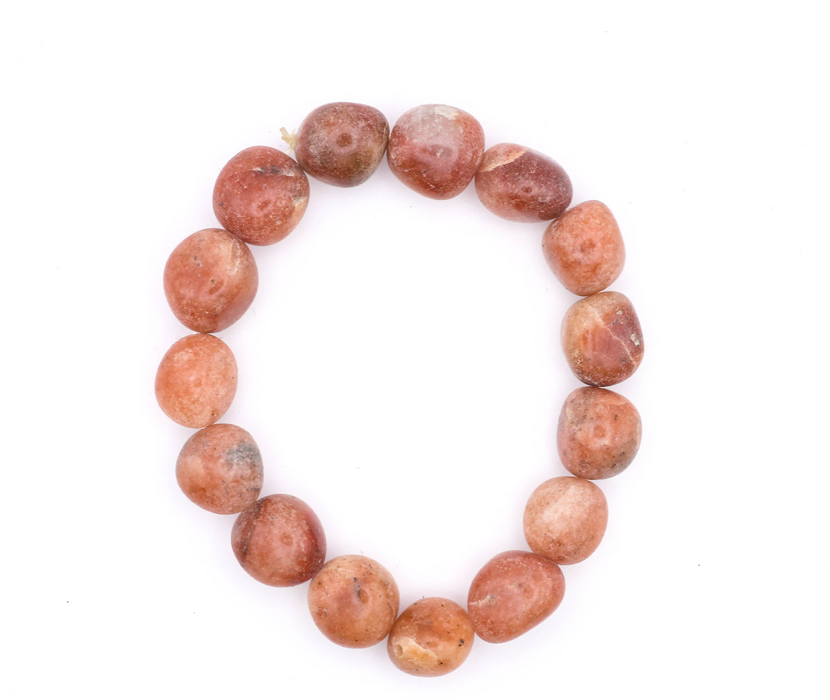 Natural Stone Carnelian Tumbled Bracelet  for Men & Women | Healing Crystal Bracelet | Stylish & Adjustable Wrist Wear