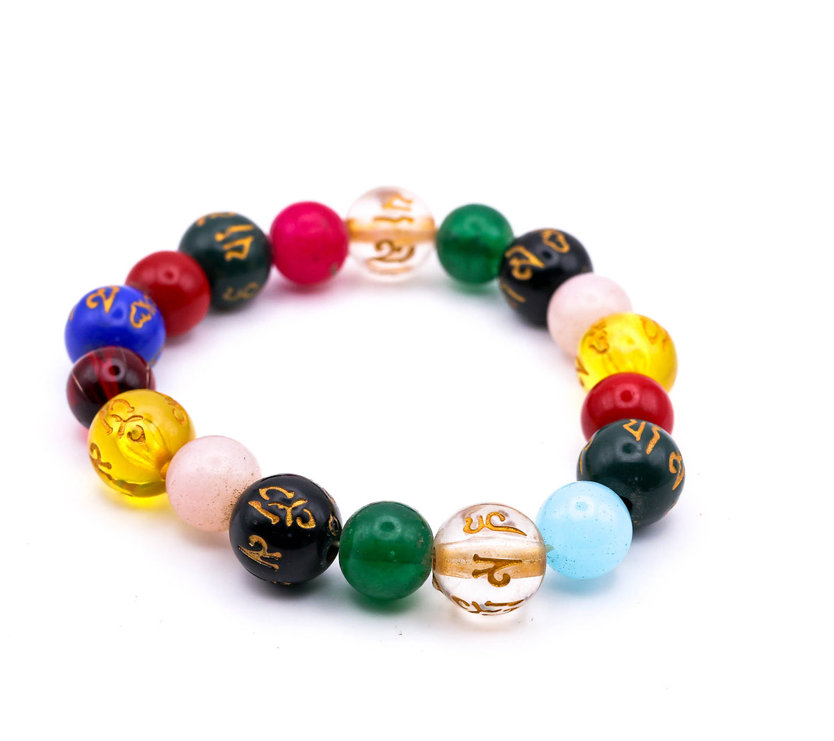 7 Chakra Om Mani Padme Hum Healing Bracelet –  Bracelet for Positivity, Balance & Daily Wear