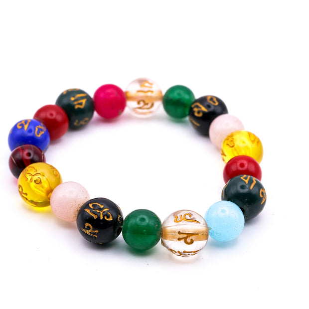 7 Chakra Om Mani Padme Hum Healing Bracelet –  Bracelet for Positivity, Balance & Daily Wear