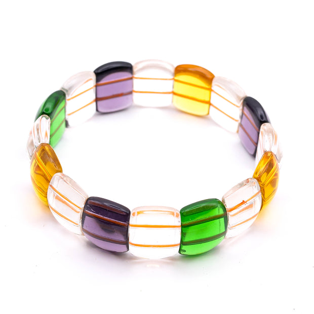Gem Stone Double Hole Chakra Balance Bracelet- Fashion & Spiritual Jewelry