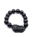 Black Obsidian Pixiu Bracelet for Protection from Negative Energy and Wealth and Prosperity– Feng Shui Protection & Wealth Bracelet for Men & Women