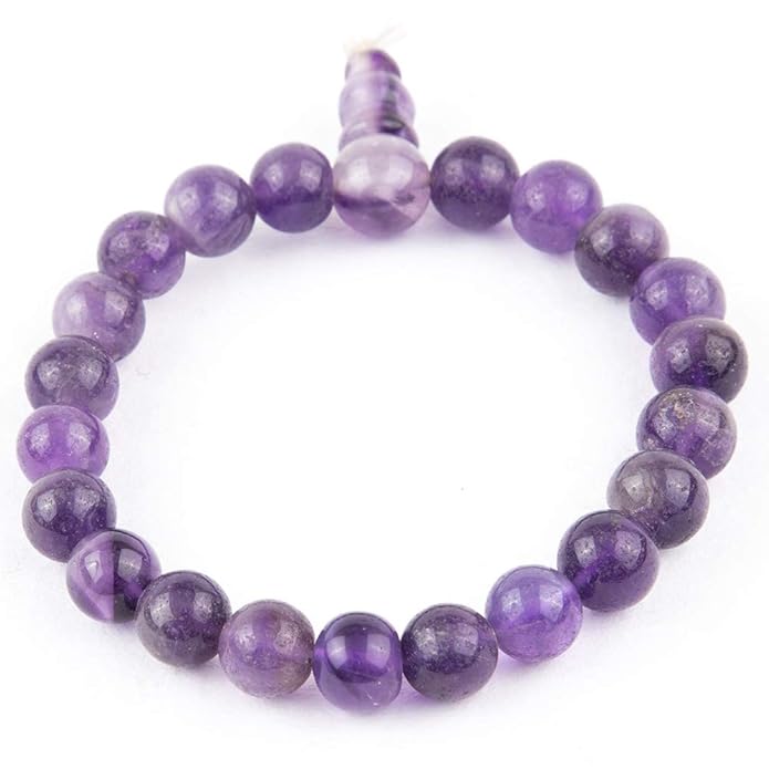 Natural Amethyst Crystal Bracelet with Guru Bead for Better Health | Healing Crystal Jewelry for Men & Women