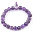 Natural Amethyst Crystal Bracelet with Guru Bead for Better Health | Healing Crystal Jewelry for Men & Women
