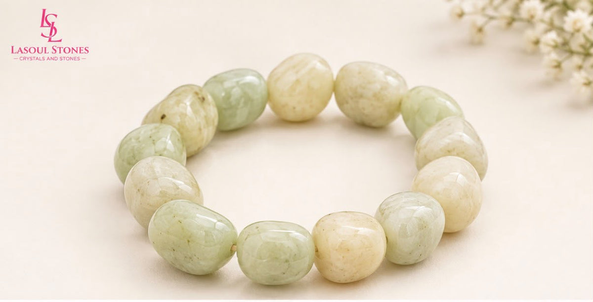 Natural Green Aventurine Tumbled Stone Bracelet for Prosperity, Abundance & Positive Energy