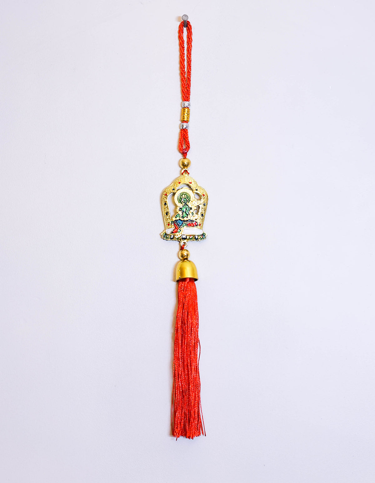 Premium Red Thread Hanging with Divine Ganesha Pendant & Tassel – Vastu Lucky Car & Home Decor