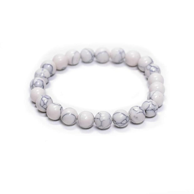 Natural Howlite Stone Bracelet for Calmness & Mindfulness
