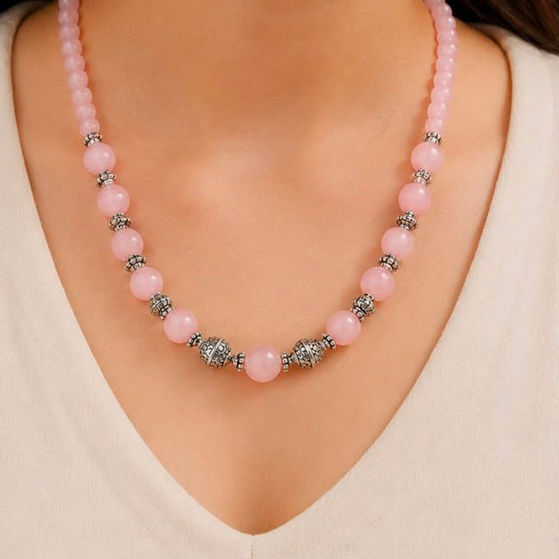 Pink Graduation Necklace | Elegant Handmade Necklace for Women | LaSoul Stones