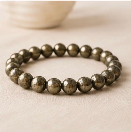 Pyrite Bracelet – Natural Stone Bracelet for Confidence, Protection & Prosperity