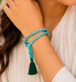 Natural Turquoise Mala Necklace (8mm) – Handmade Meditation & Spiritual Jewelry